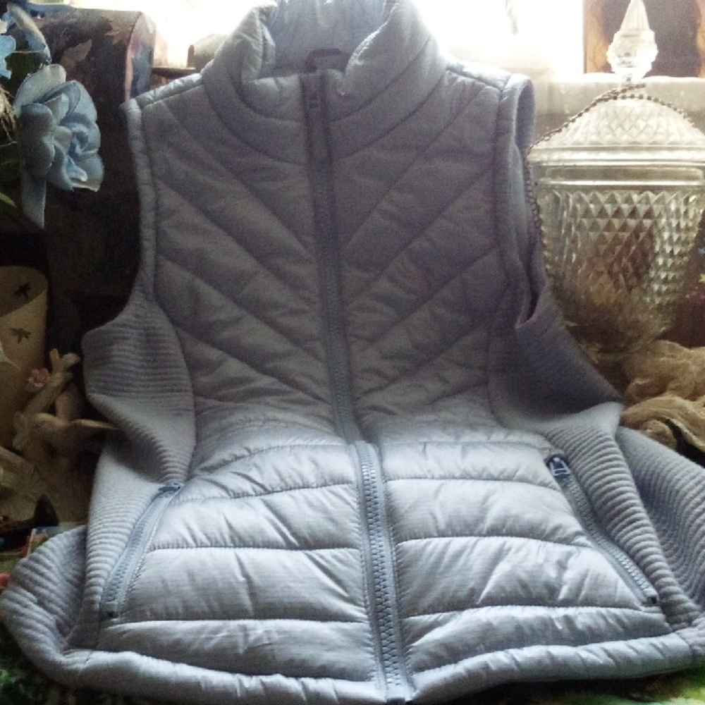 Maurices Sky Blue Quilted Vest
